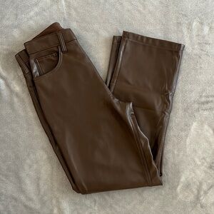 Abercrombie Vegan Leather 90s Straight Pants